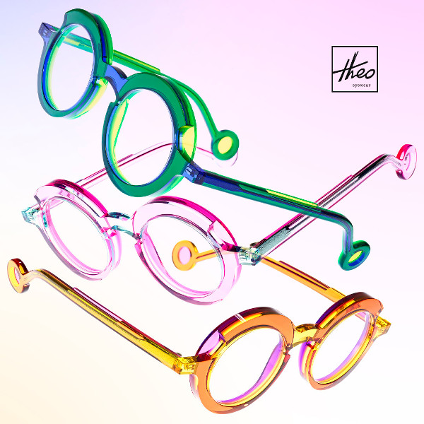 Lunettes de vue colorées pour femmes du lunetier Théo